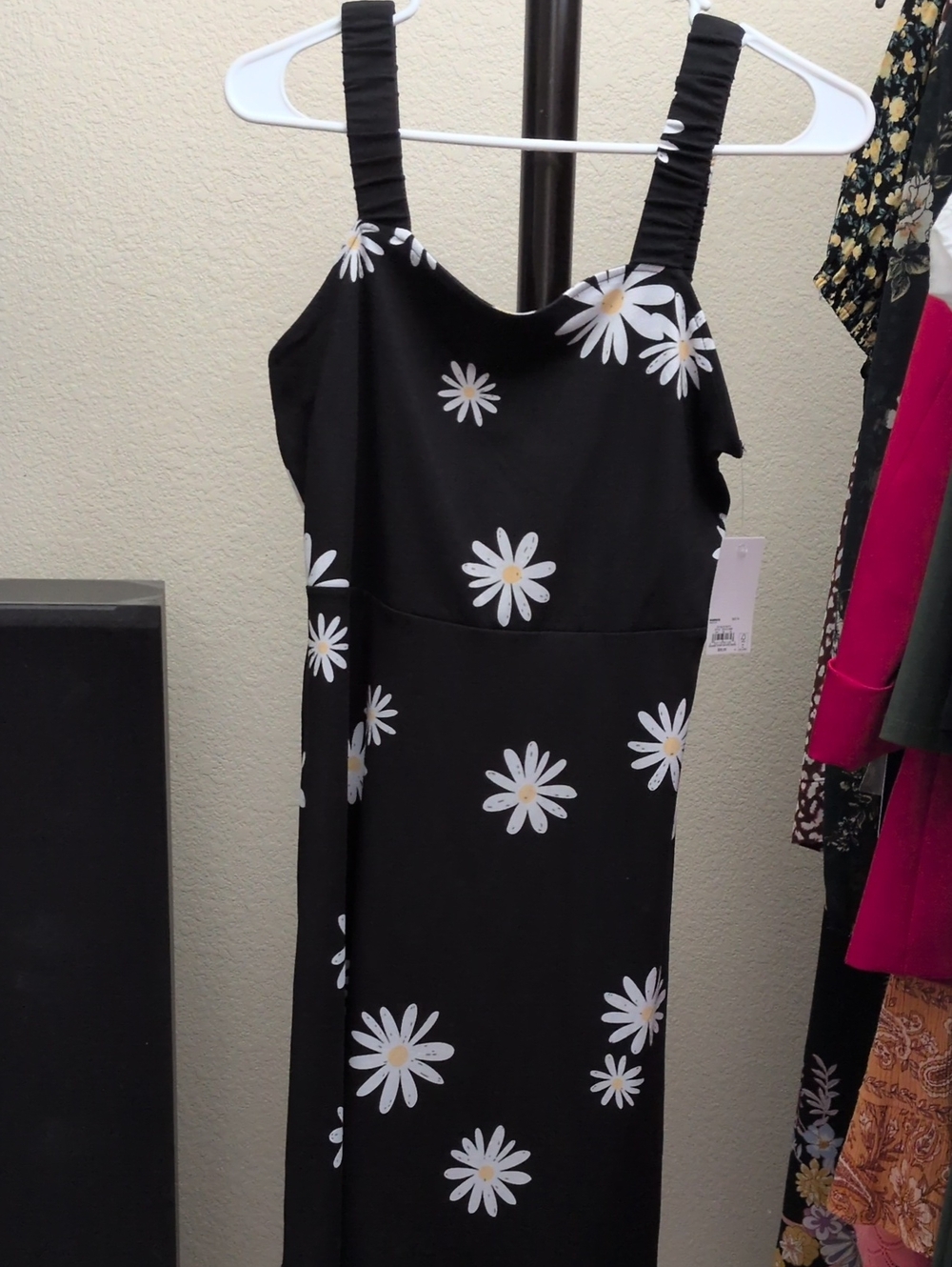Black Daisy Skater Dress